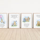 Set of 4 Classic Winnie-the-Pooh Nursery art prints, Gender Neutral Nursery, Winnie-the-Pooh inspirational quotes, new baby gift, 121