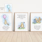 Set of 3 Classic Winnie-the-Pooh Nursery Art Prints