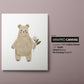 Personalized Boho Woodland Floral Animal Set of 3 Nursery Art Prints, Dusty Rose Nursery Art, Neutral Nursery Decor, Baby Room Ideas, 131