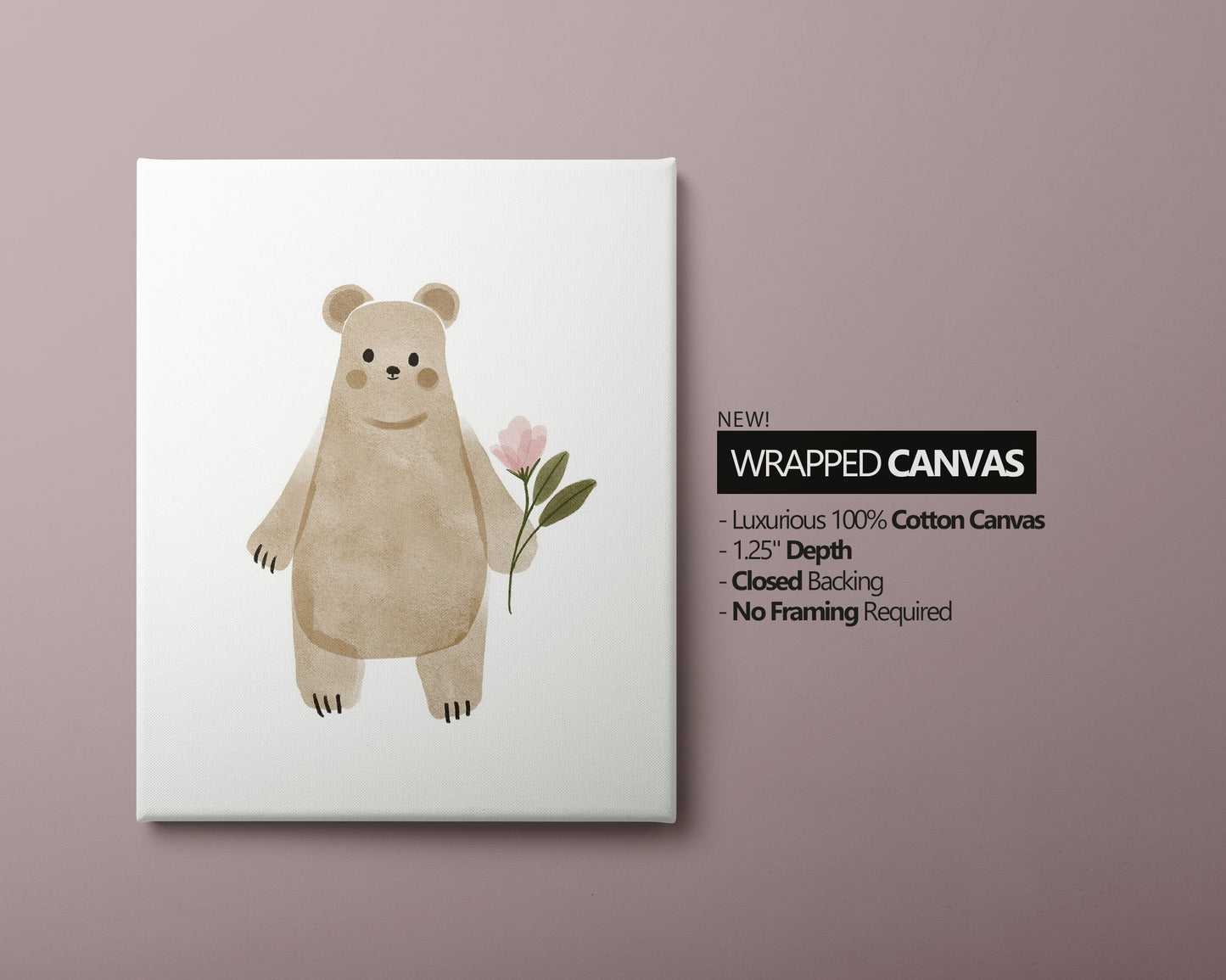 Personalized Boho Woodland Floral Animal Set of 3 Nursery Art Prints, Dusty Rose Nursery Art, Neutral Nursery Decor, Baby Room Ideas, 131