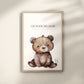 Teddy Bear Watercolor Nursery Art Prints, Baby Shower Gift, Nursery Wall Art, Nursery Decor, Baby Room Idea, Nursery sleep quote print, 141