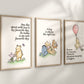 Set of 3 Classic Winnie-the-Pooh Nursery art prints, Gender Neutral Nursery, Winnie-the-Pooh inspirational quotes, new baby gift, 143