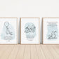 Set of 3 Classic Winnie-the-Pooh Nursery art prints, Gender Neutral Nursery, Winnie-the-Pooh inspirational quotes, new baby gift, 144