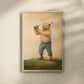 Bear Playing Golf Watercolor Art Print, Baby Shower Gift, Golf Theme Nursery Wall Art, Nursery Decor, 150