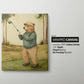 Bear Playing Golf Watercolor Art Print, Baby Shower Gift, Golf Theme Nursery Wall Art, Nursery Decor, 151