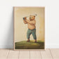 Bear Playing Golf Watercolor Art Print, Baby Shower Gift, Golf Theme Nursery Wall Art, Nursery Decor, 150
