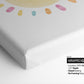 Set of 3 Nursery Art Prints with Pastel Rainbow, Sun and Hearts
