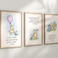 Set of 3 Classic Winnie-the-Pooh Nursery Art Prints