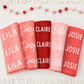 Berry Blush Baby Name Blanket