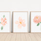 Blush Floral - Set of 3 Nursery Prints